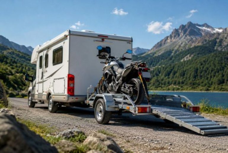 ransporter une moto avec un camping-car